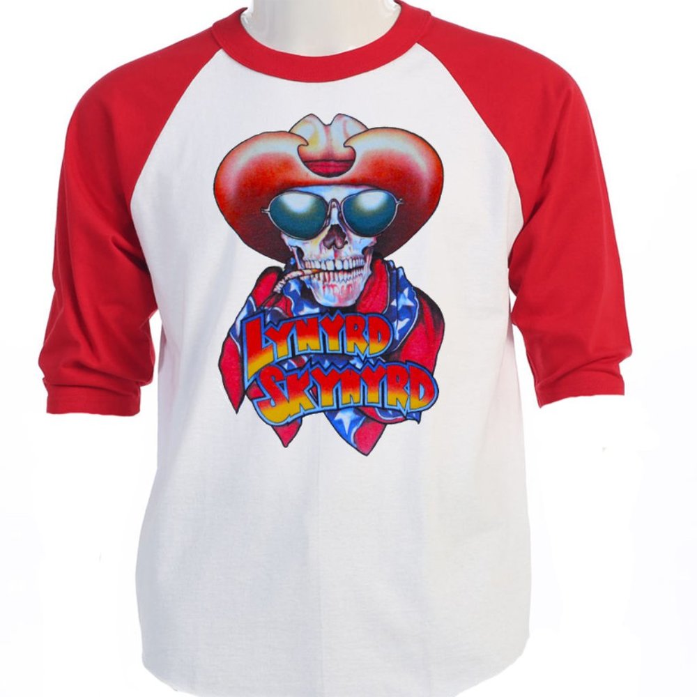 LYNYRD SKYNYRD CONCERT JERSEY RED SLEEVES AWESOME!! T-445